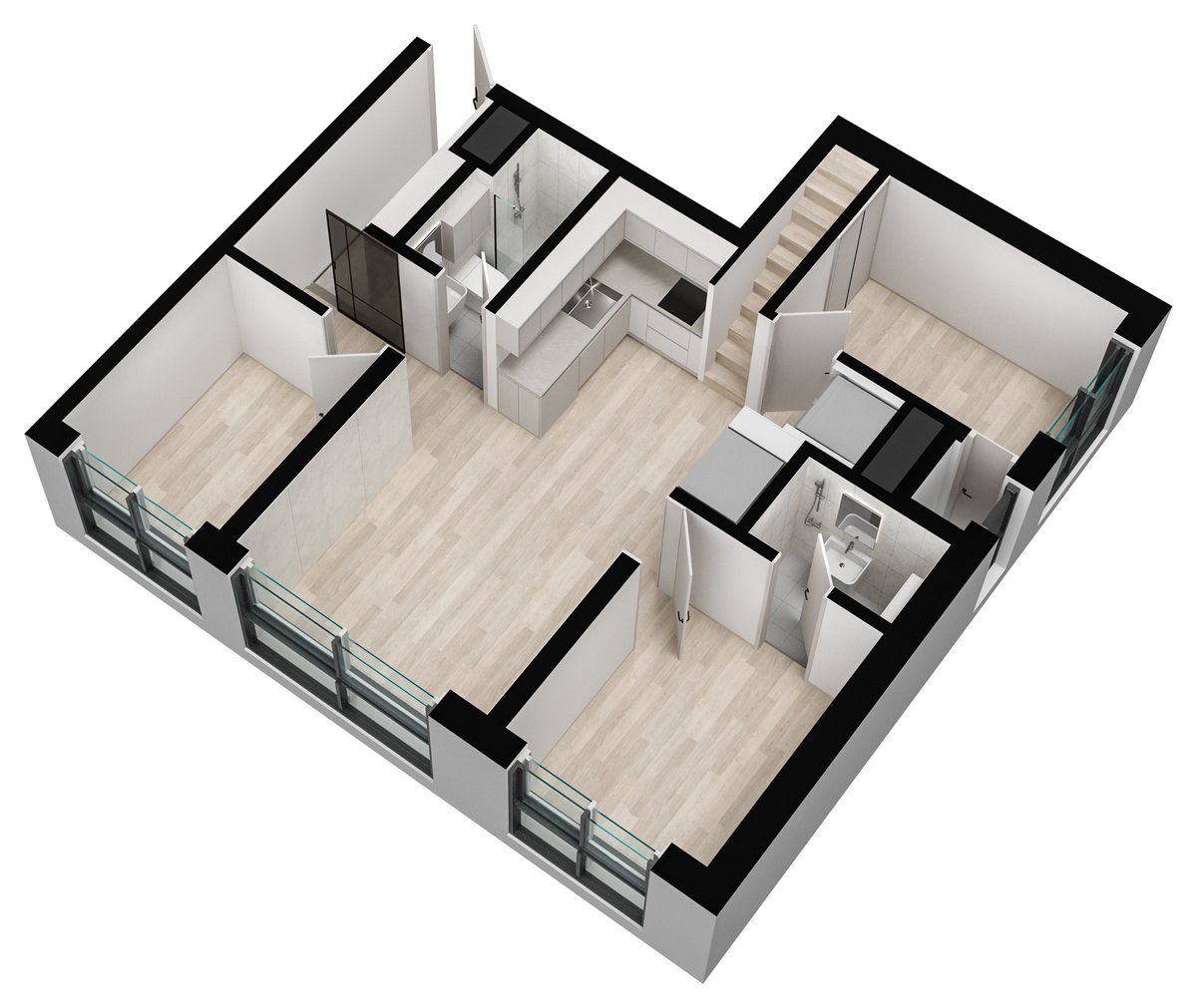 C 타입 3D 평면 (1층)